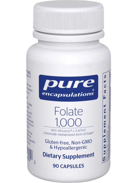 Pure Encapsulations, Folate 1,000, 90 Capsules