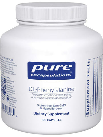 Pure Encapsulations, DL-Phenylalanine, 500 mg, 180 vcaps