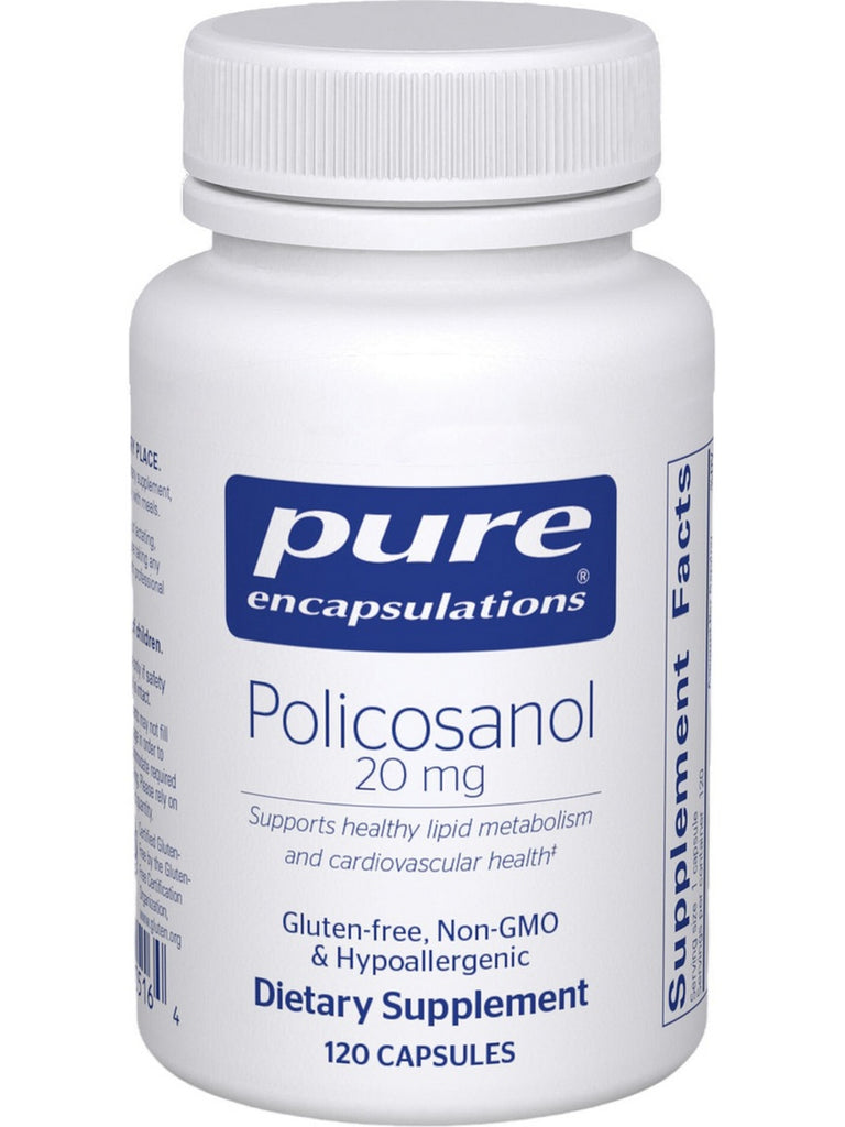 Pure Encapsulations, Policosanol, 20 mg, 120 vcaps