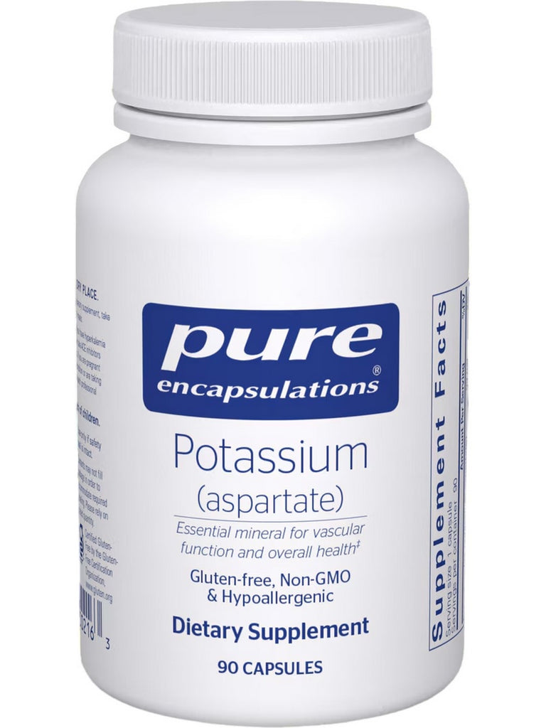 Pure Encapsulations, Potassium (aspartate), 90 vcaps