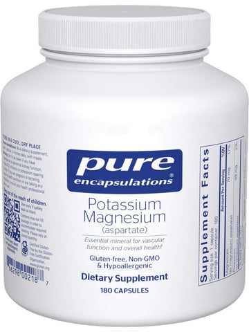 Pure Encapsulations, Potassium Magnesium (Aspartate), 180 Capsules