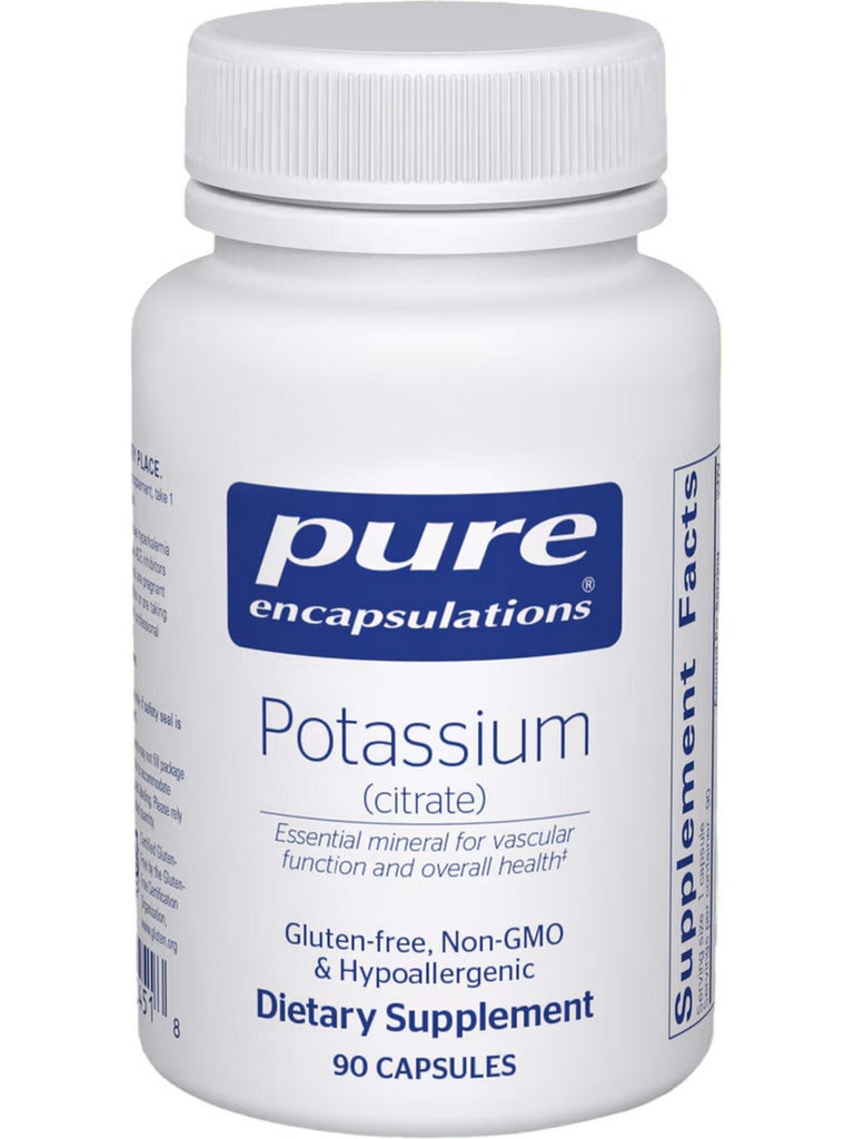 Pure Encapsulations, Potassium (citrate), 200 mg, 90 vcaps