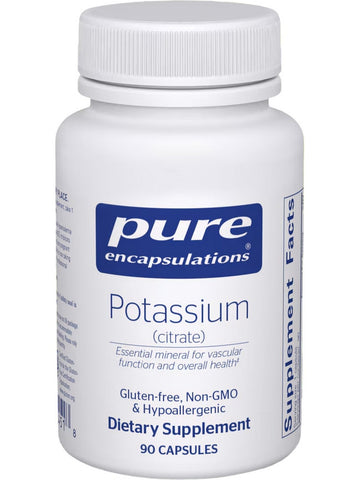 Pure Encapsulations, Potassium (citrate), 200 mg, 90 vcaps