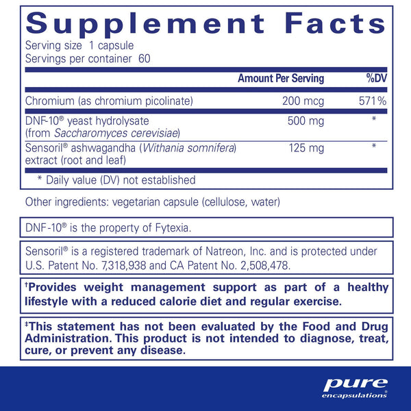 Pure Encapsulations, PureLean Satiety, 60 Capsules