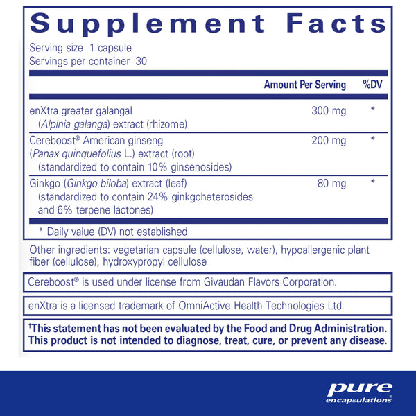 Pure Encapsulations, Rapid Mental Energy, 30 Capsules