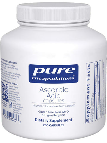 Pure Encapsulations, Pure Ascorbic Acid, 250 vcaps