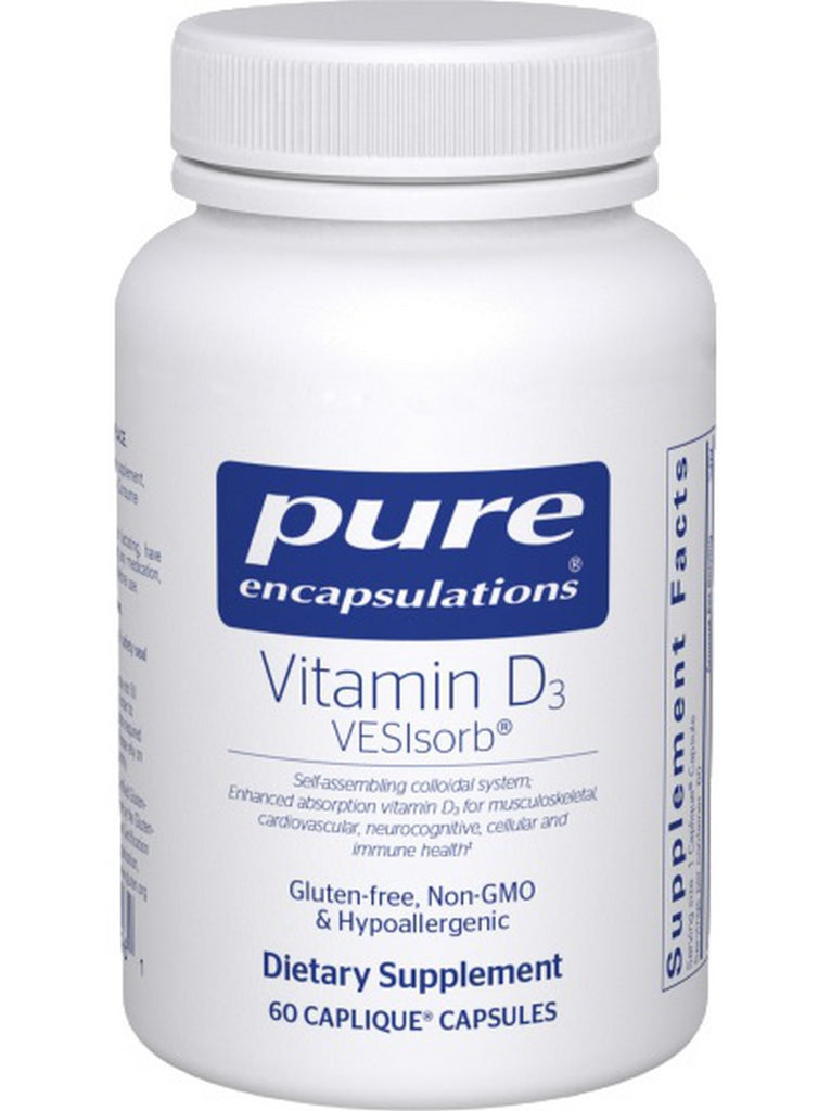 Pure Encapsulations, Vitamin D3 VESIsorb, 60 caps