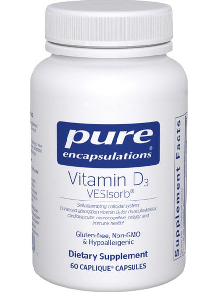 Pure Encapsulations, Vitamin D3 VESIsorb, 60 caps