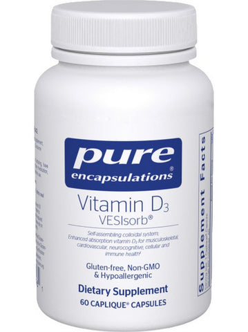 Pure Encapsulations, Vitamin D3 VESIsorb, 60 caps