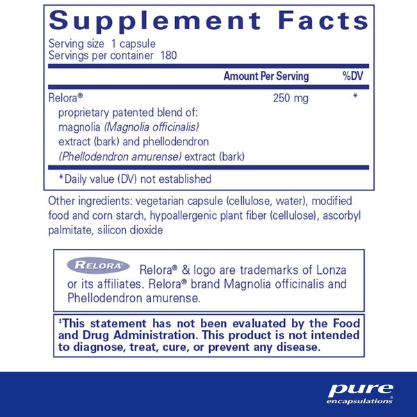 Pure Encapsulations, Relora, 180 Capsules
