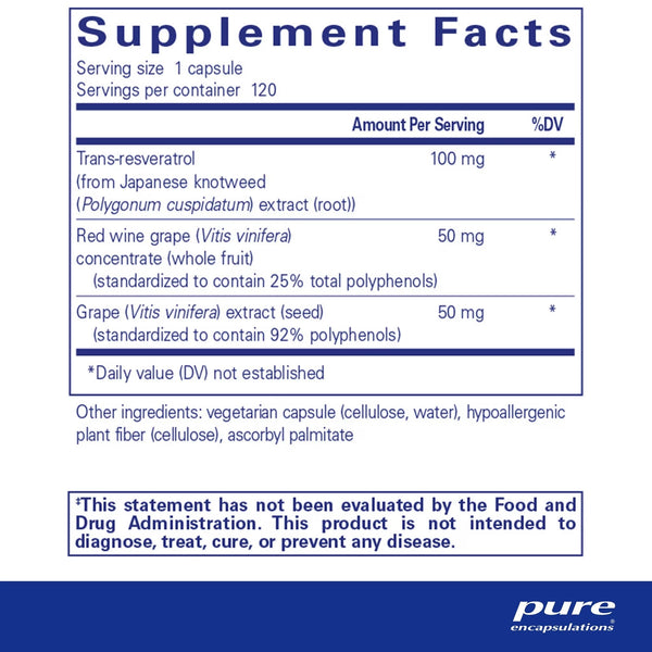 Pure Encapsulations, Resveratrol EXTRA, 120 Capsules