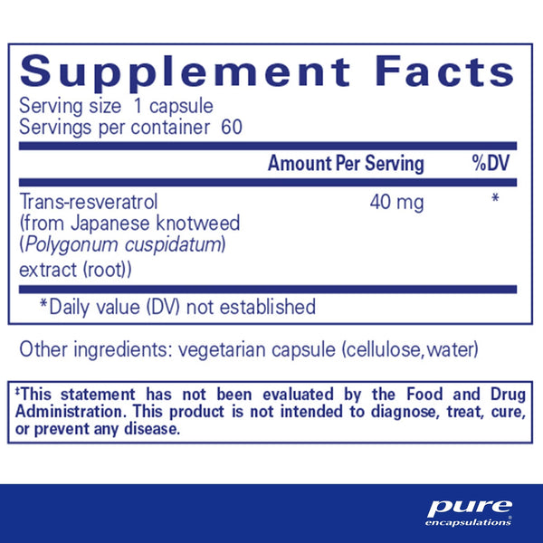Pure Encapsulations, Resveratrol, 60 Capsules