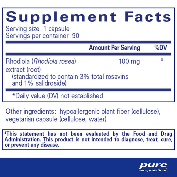 Pure Encapsulations, Rhodiola Rosea, 90 Capsules