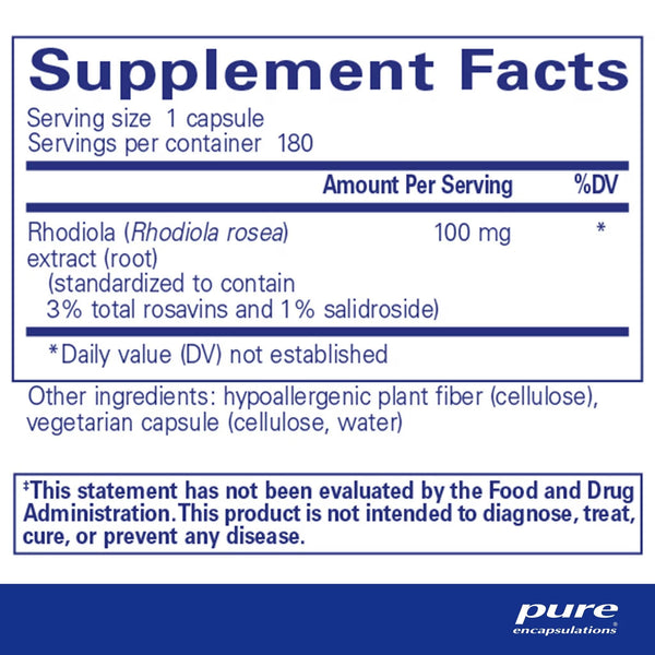 Pure Encapsulations, Rhodiola Rosea, 180 Capsules