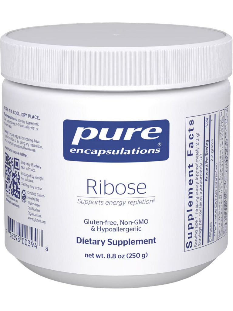 Pure Encapsulations, Ribose, 250 gms
