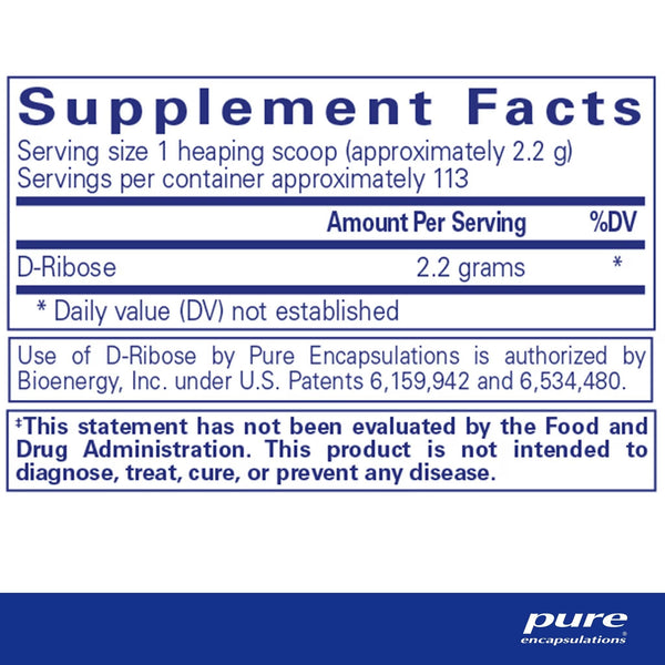 Pure Encapsulations, Ribose, 8.8 oz