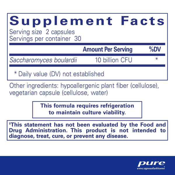 Pure Encapsulations, Saccharomyces Boulardii, 60 Capsules