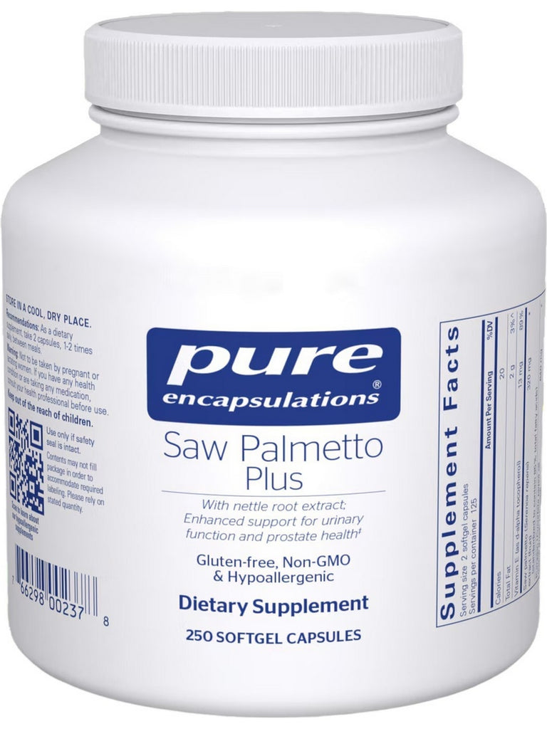 Pure Encapsulations, Saw Palmetto Plus, 250 gels