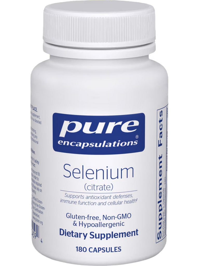 Pure Encapsulations, Selenium (citrate) 200 mcg, 180 vcaps