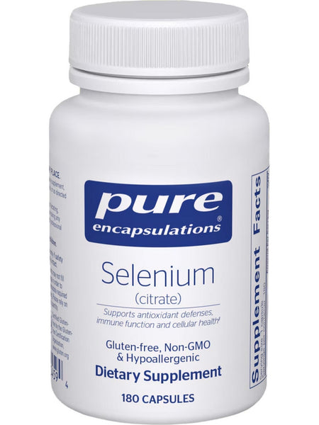 Pure Encapsulations, Selenium (citrate) 200 mcg, 180 vcaps