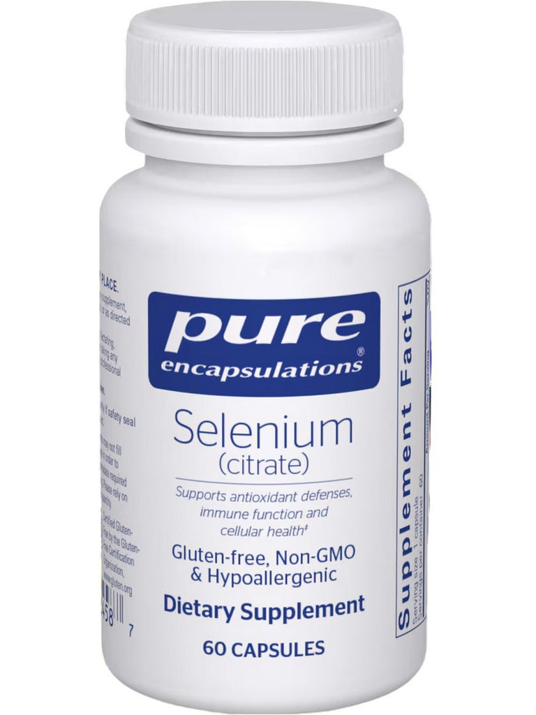Pure Encapsulations, Selenium (citrate) 200 mcg, 60 vcaps