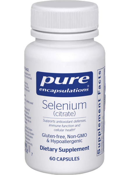 Pure Encapsulations, Selenium (citrate) 200 mcg, 60 vcaps