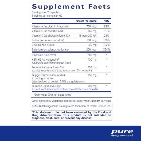 Pure Encapsulations, Thyroid Support Complex, 120 Capsules