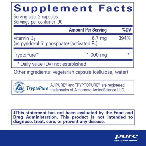 Pure Encapsulations, L-Tryptophan, 180 Capsules
