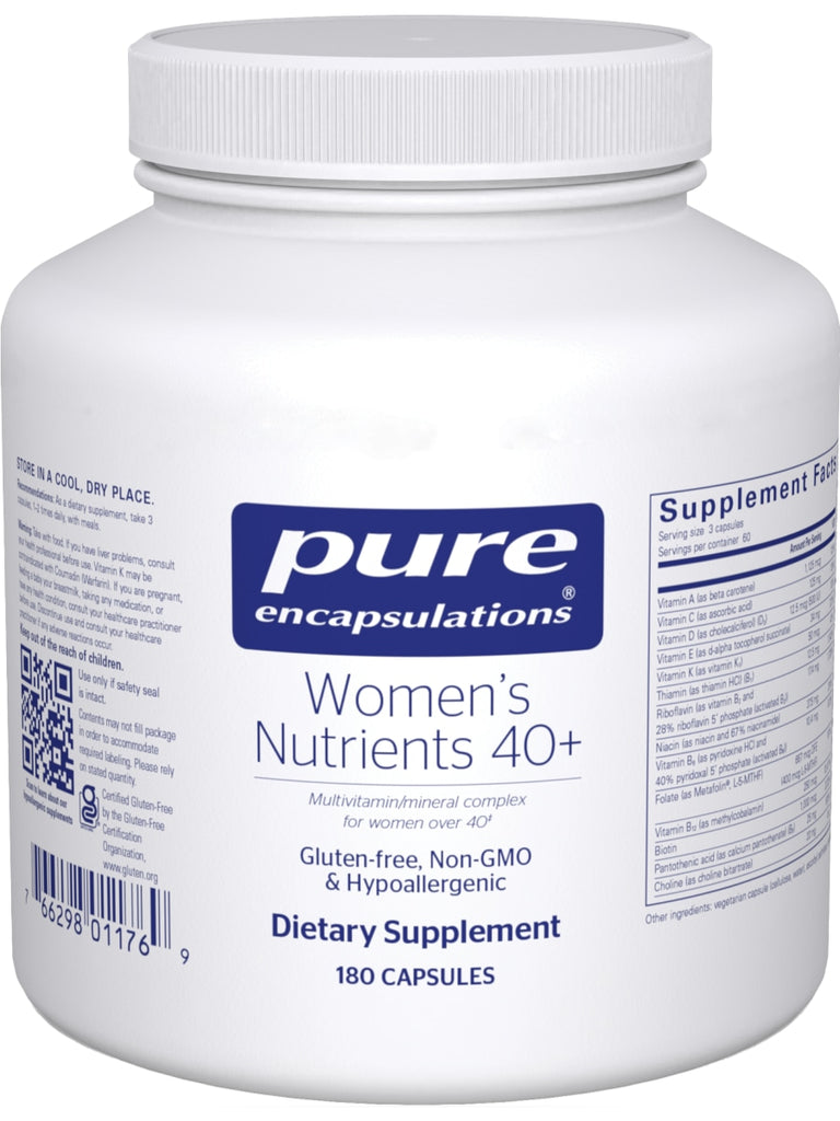 Pure Encapsulations, Women's Nutrients 40+, 180 vcaps