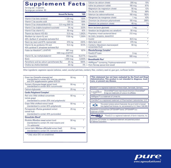 Pure Encapsulations, Women's Nutrients 40+, 180 vcaps