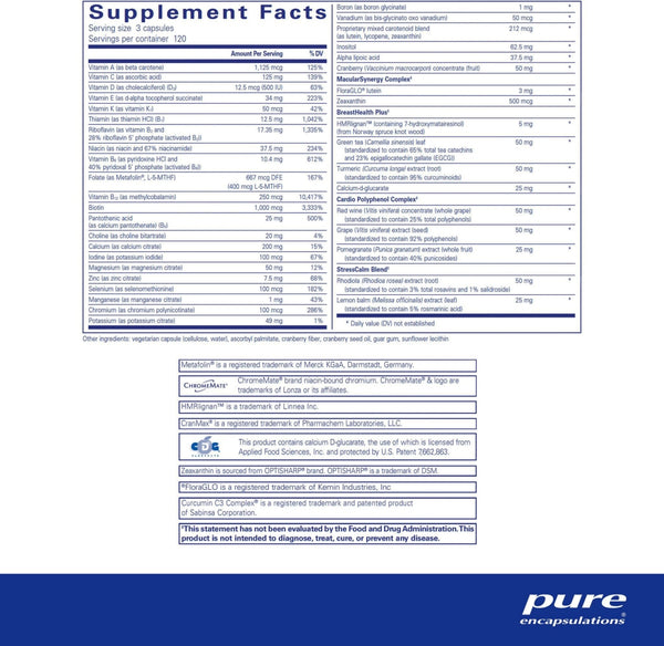 Pure Encapsulations, Women's Nutrients 40+, 360 vcaps