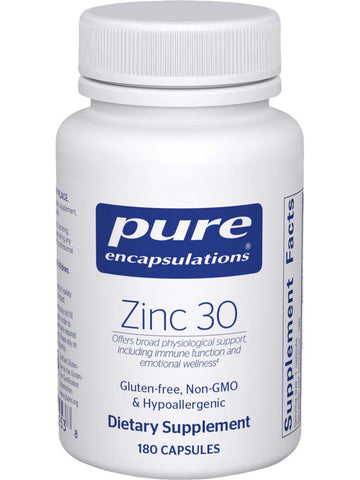 Pure Encapsulations, Zinc 30, 180 Capsules