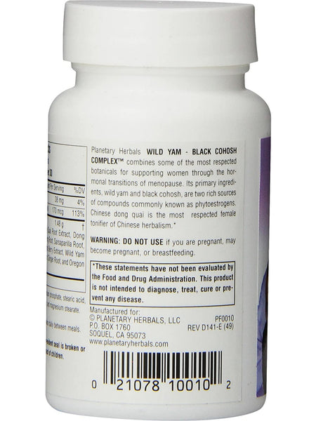 Planetary Herbals, Wild Yam-Black Cohosh Complex 740 mg, 60 Tablets