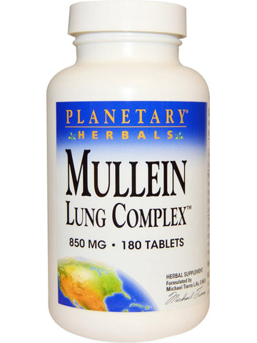 Planetary Herbals, Mullein Lung Complex™ 850 mg, 180 Tablets
