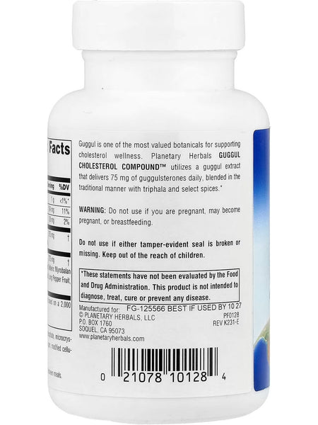 Planetary Herbals, Guggul Cholesterol Compound, 375 mg, 90 Tablets