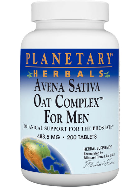 Planetary Herbals, Avena Sativa Oat Complex for Men, 483.5 mg, 200 Tablets