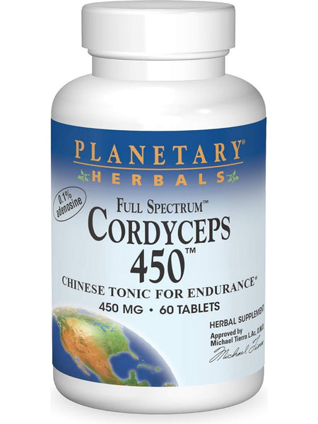 Planetary Herbals, Cordyceps 450™, Full Spectrum™, 60 Tablets