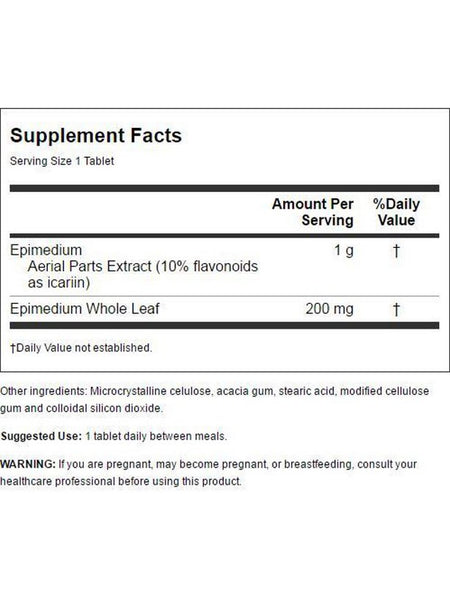 Planetary Herbals, Horny Goat Weed, Full Spectrum 1200 mg, 30 Tablets