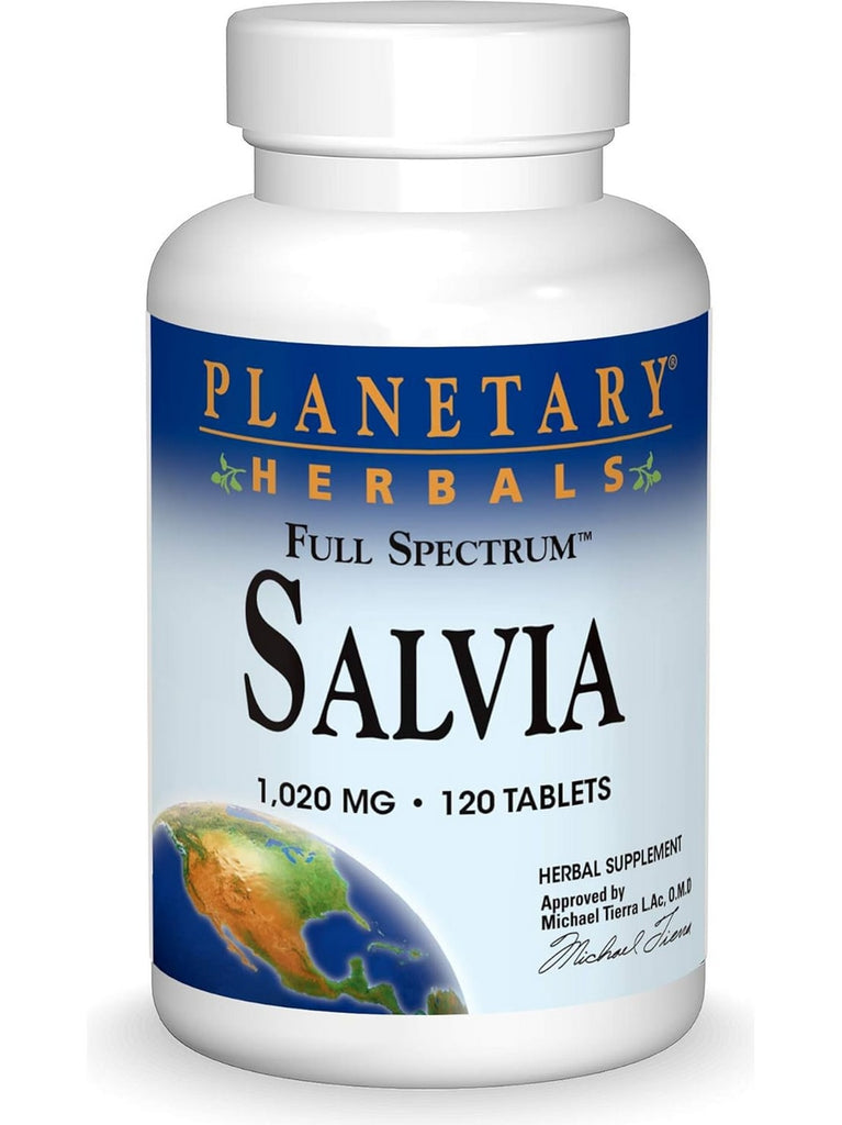 Planetary Herbals, Salvia, Full Spectrum™ 1020 mg, 120 Tablets
