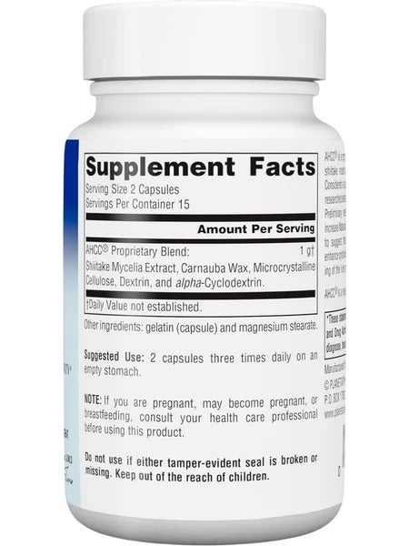 Planetary Herbals, AHCC, 500 mg, 30 Capsules