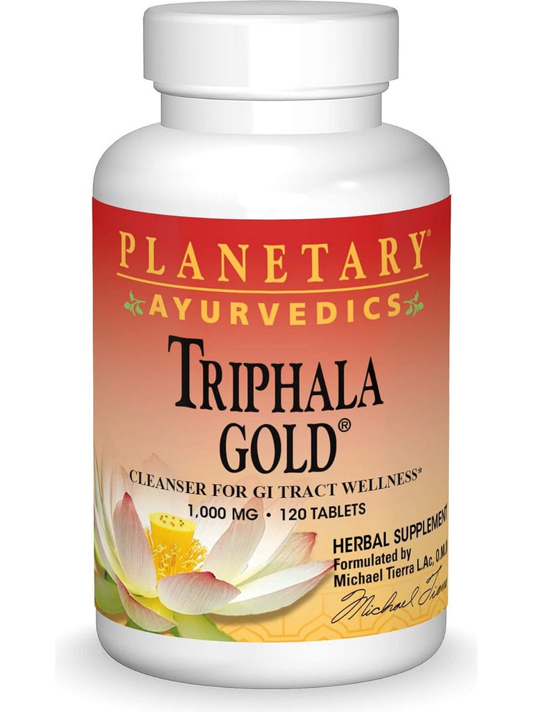 Planetary Ayurvedics, Triphala Gold 1000 mg, 120 Tablets