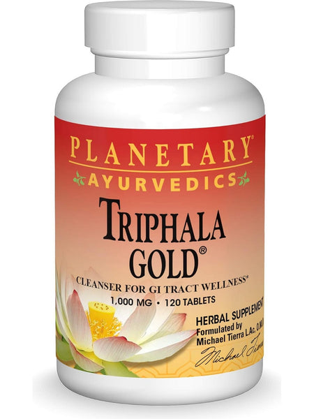 Planetary Ayurvedics, Triphala Gold 1000 mg, 120 Tablets