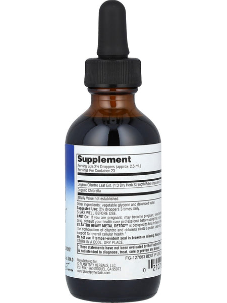 Planetary Herbals, Cilantro Heavy Metal Detox with Chlorella, 2 fl oz