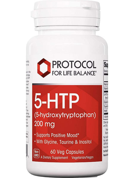 Protocol For Life Balance, 5-HTP, 200 mg, 60 Veg Capsules
