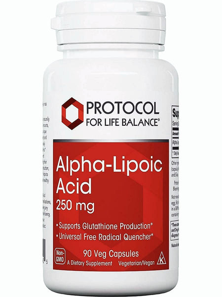 Protocol For Life Balance, Alpha-Lipoic Acid, 250mg, 90 Veg Capsules
