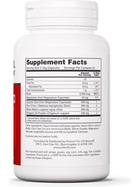 Protocol For Life Balance, OrthoFlora, Yeast Support, 90 Veg Capsules