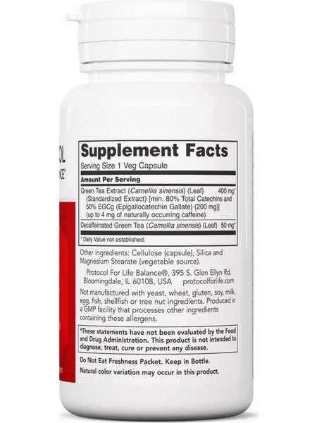 Protocol For Life Balance, EGCg, Green Tea Extract, 200 mg, 90 Veg Capsules