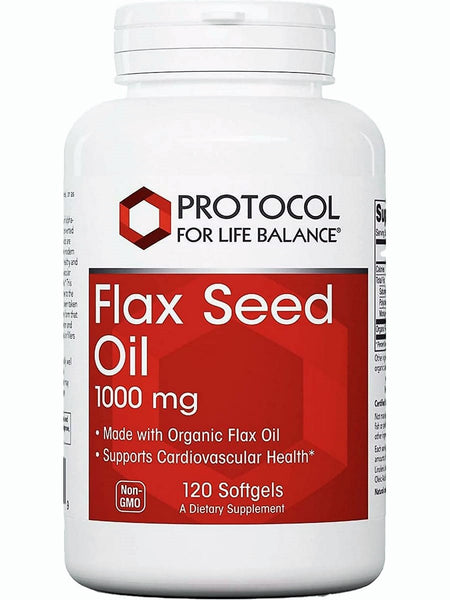 Protocol For Life Balance, Flax Seed Oil, 1,000 mg, 120 Softgels