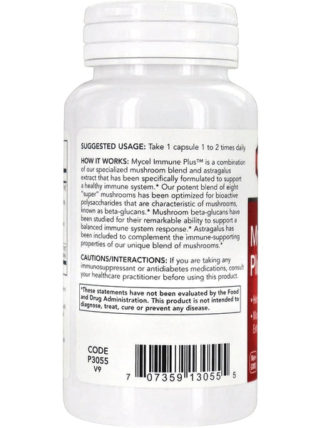 Protocol For Life Balance, Mycel Immune Plus, 90 Veg Capsules
