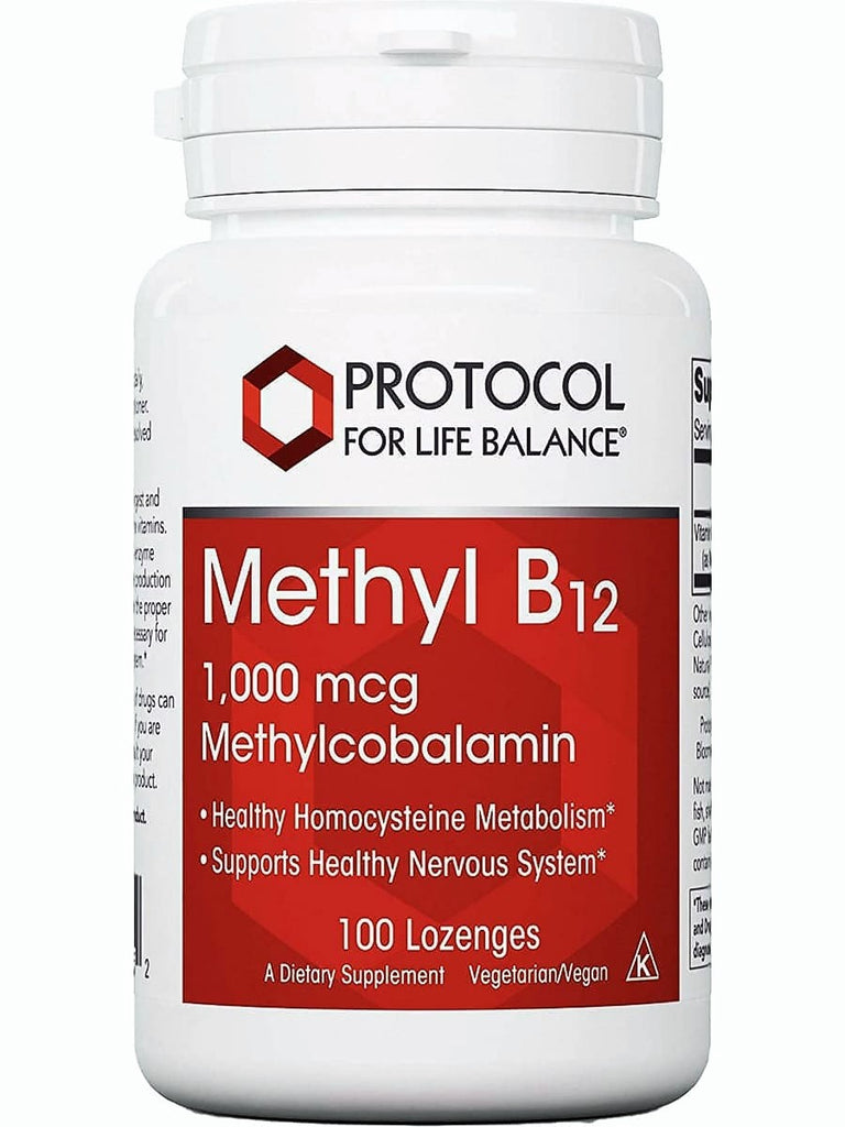 Protocol For Life Balance, Methyl B12, 1,000 mcg, 100 Lozenges